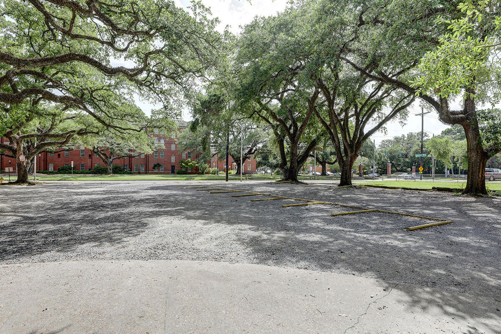 Parking lot spots at 341 East University avenue for UL Lafayette campus